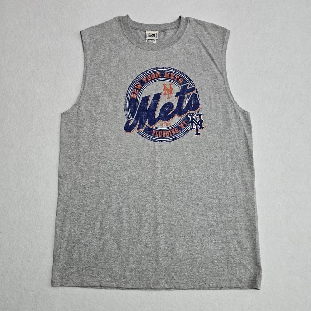 Lee Sport New York Mets Mens XL Sleeveless Muscle T-Shirt Gray MLB Flushing NY